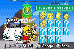 The Simpsons Road Rage screenshot 5 for GameBoy Advance